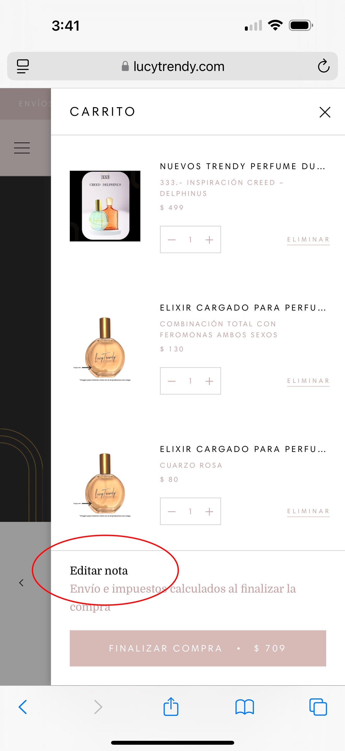 Elixir cargado para perfumes