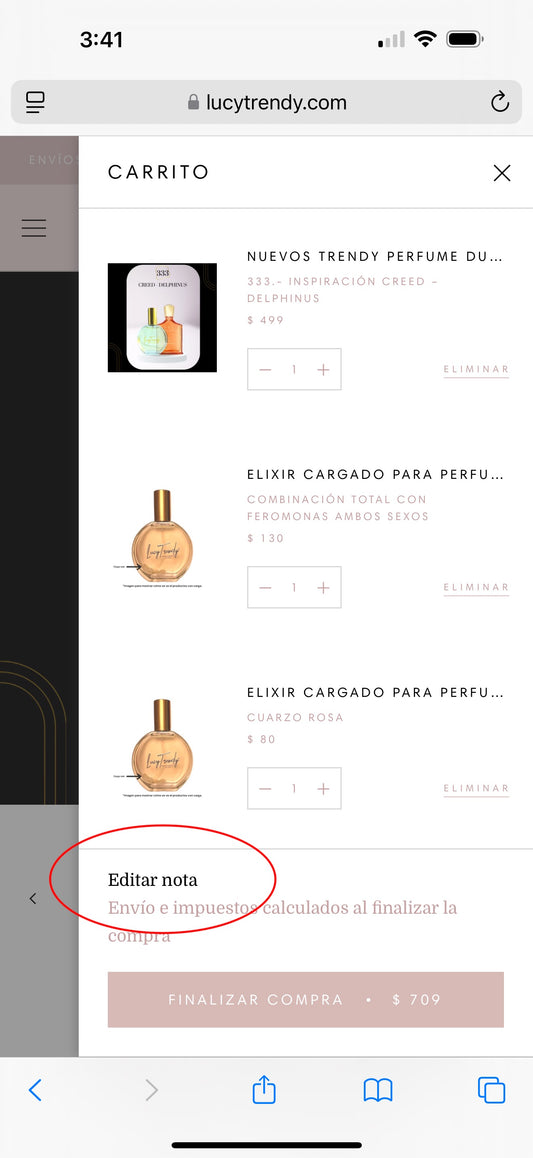 Elixir cargado para perfumes